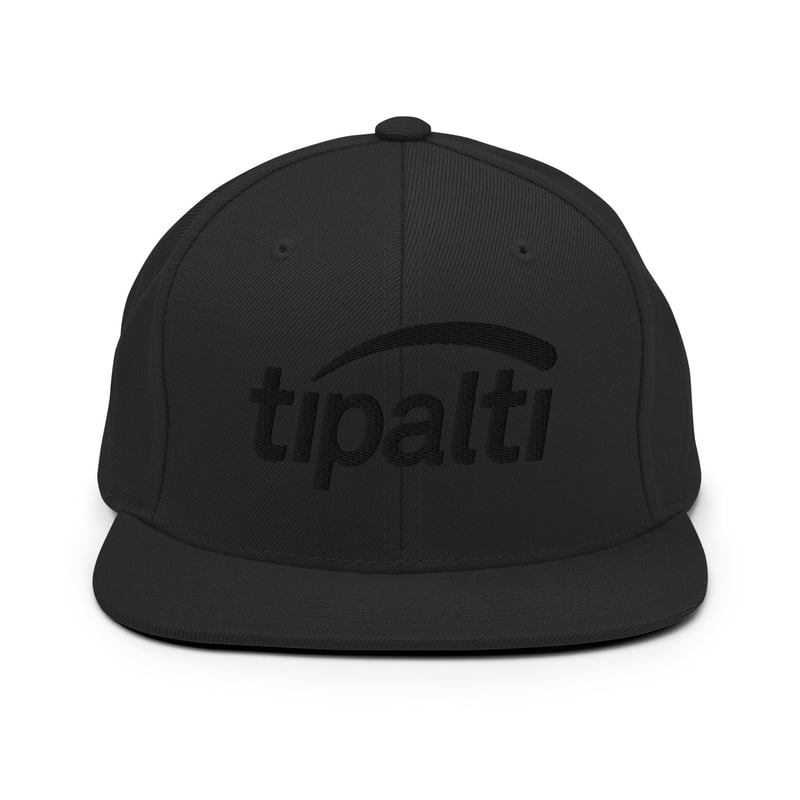 Tipalti - Black on Black Embroidered Yupoong Snapback Hat - image7